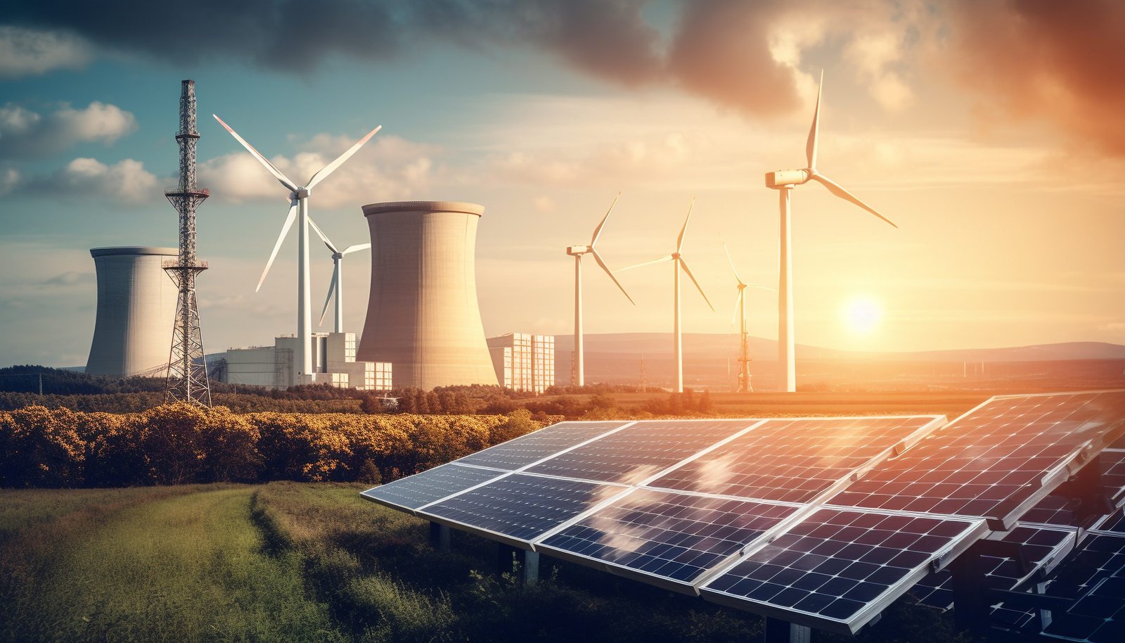 Rüzgar türbinleri ve güneş enerjisi altyapısı